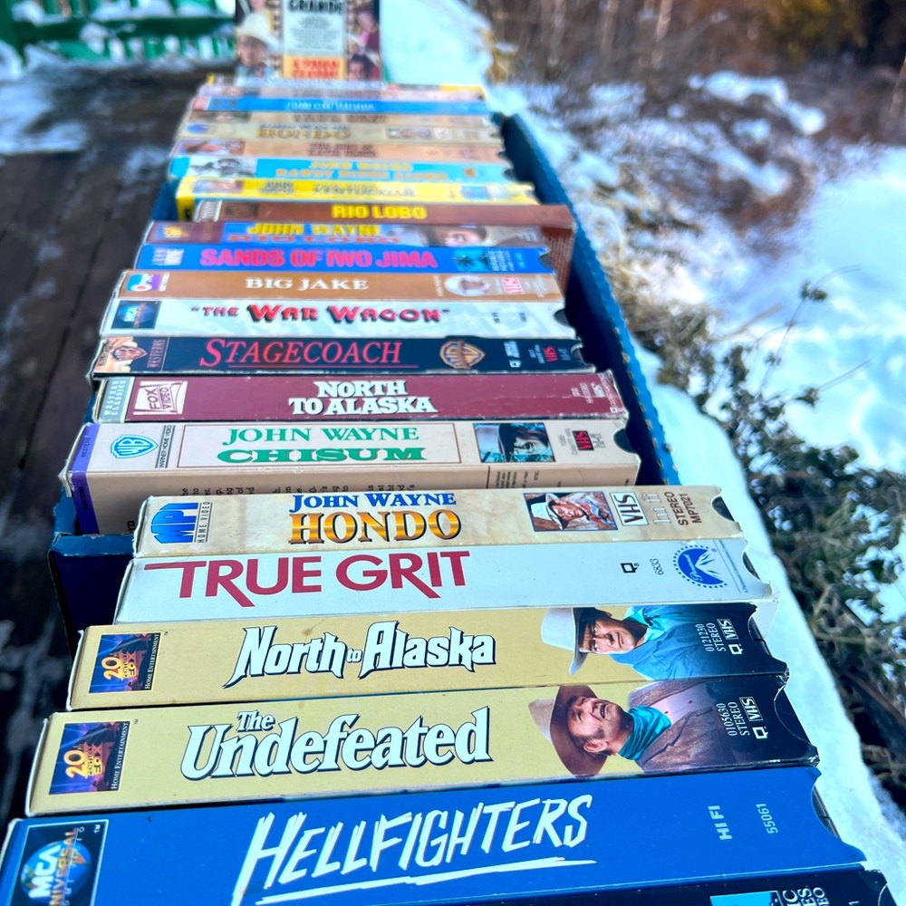 23 John Wayne vintage VHS movies